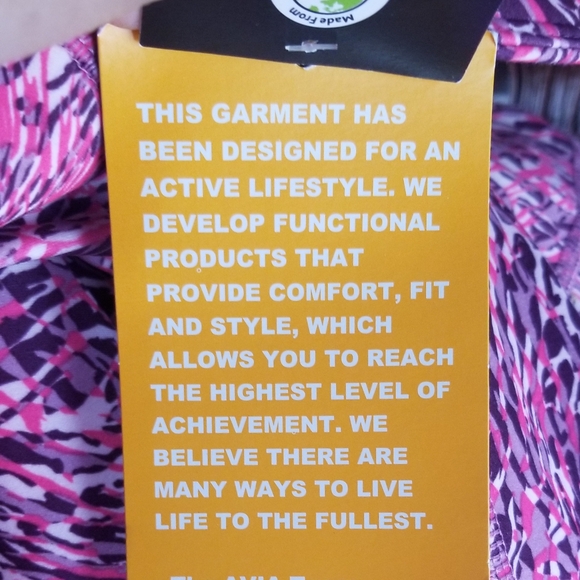 💗💜NWT Avia Women's Fashion Performance Leggings With Side Pokets-Pinkpurpl XXL - Picture 7 of 8